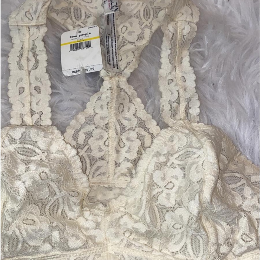 FREE PEOPLE
Intimately Fp Lace Racerback Bralette In Cream - Picture 6 of 9